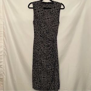 Navy blue print dress